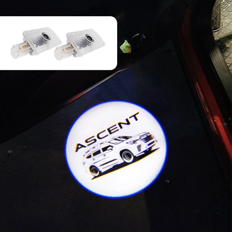 uunonaha 2 Pcs LED Car Door Logo Lights Courtesy Projector Laser Welcome Light Puddle Lamp Compatible with Forester, Outback, Legacy, Ascent Car Accessories (Ascent) - Image 2